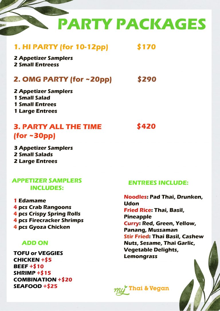 party packages catering
